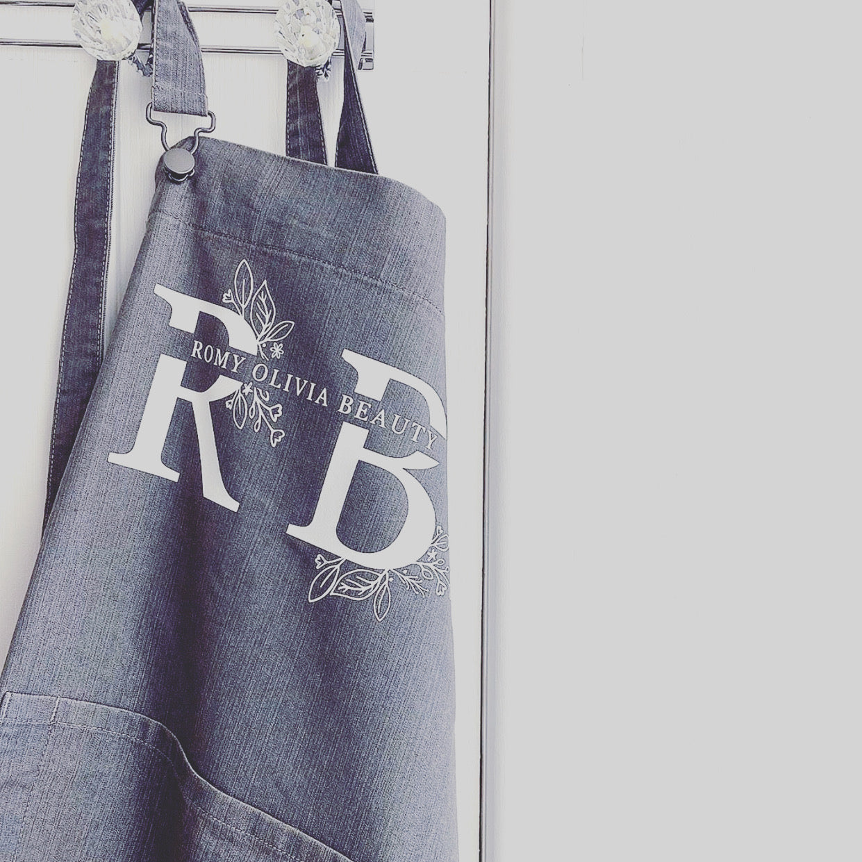 Denim Grey Barista Apron - Glam and Co 