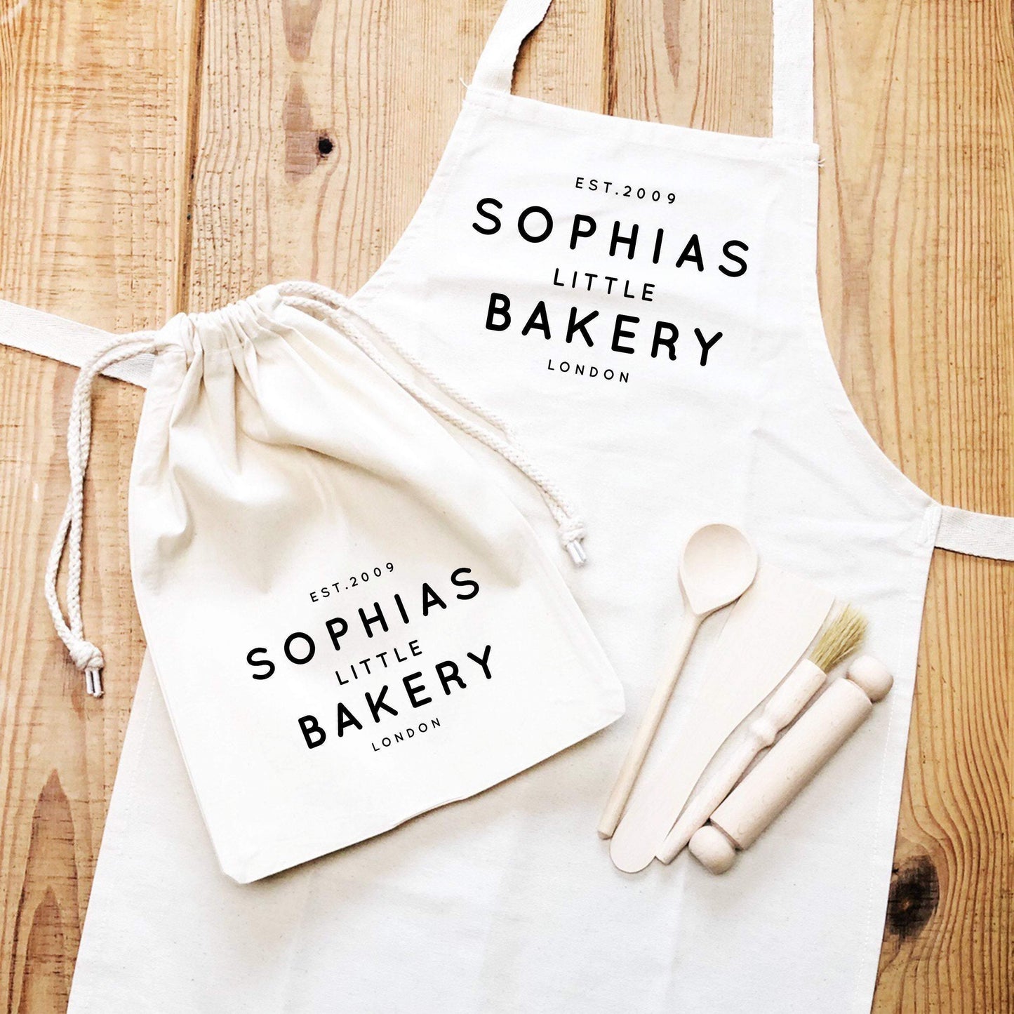 Kids Baking Set | Little Bakery Set | Kids Baking Apron | Personalised Kids Baking Set | Personalised Kids Apron | Aprons for Children | - Glam and Co 