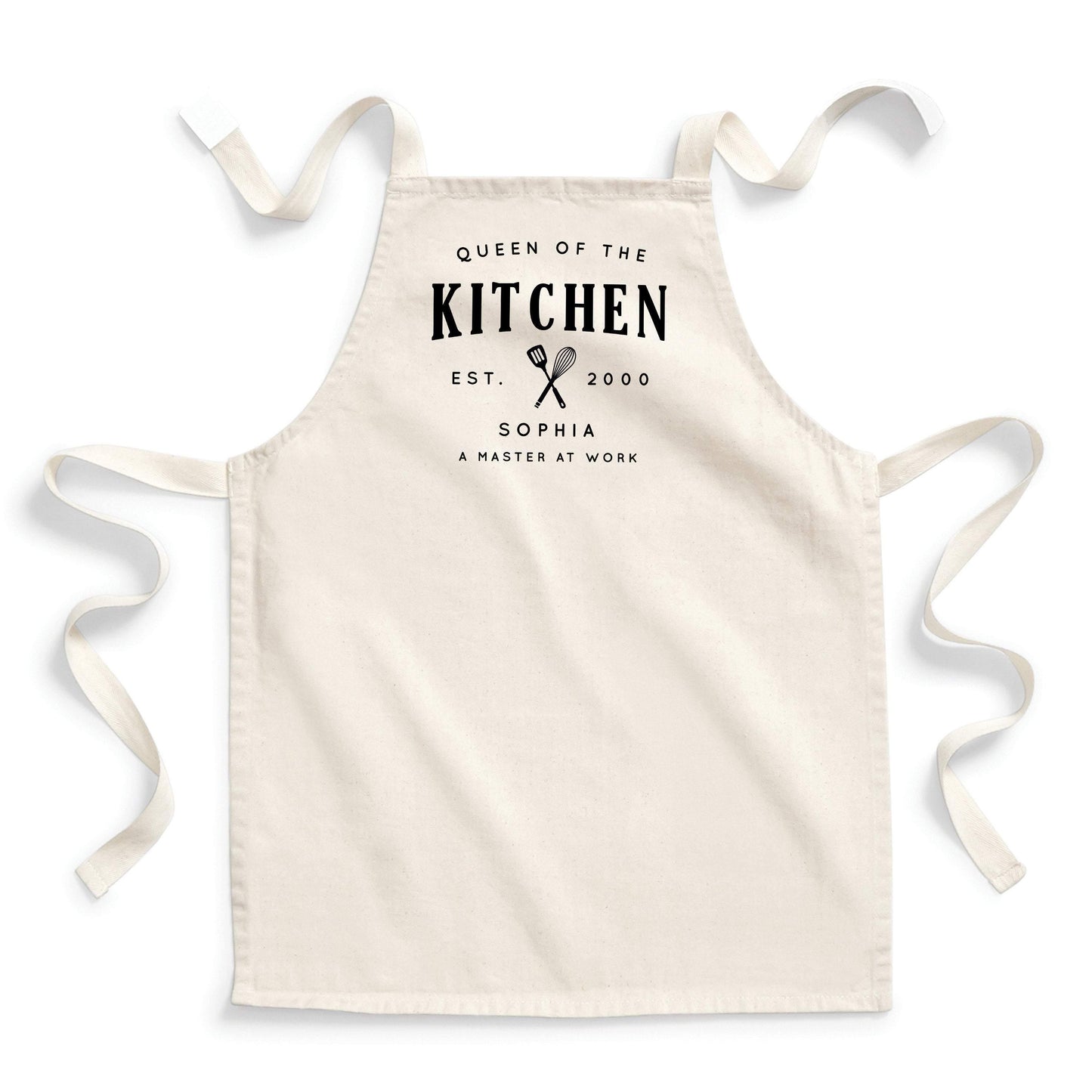 Kids Baking Set | Queen of the Kitchen | Aprons for Kids | Kids Baking Apron | Personalised Kids Baking Set | Personalised Kids Apron - Glam and Co 